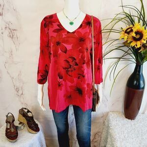 Style & Co pretty floral print blouse